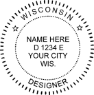 Wisconsin Designer Seal Trodat Stamp